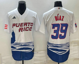 Men's Puerto Rico Baseball #39 Edwin Diaz 2023 White World Baseball Classic Stitched Jersey,We sell and wholesale Men's Puerto Rico Baseball #39 Edwin Diaz 2023 White World Baseball Classic Stitched Jersey on line form chian!